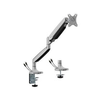 BrateckLDT82 - C012UC SINGLE SCREEN HEAVY - DUTY GAS SPRING MONITOR ARM WITH USB PORTS For most 17'~45' Monitors, Matte Silver (LS) - Deltone Solutions