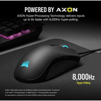 Corsair SABRE RGB PRO CHAMPION SERIES Gaming Mice - RGB, Ultra Lightweight, 18,000 DPI sensor, Axon 8,000 Hz Hyper - Polling, Flexible weave Cable (LS) - Deltone Solutions