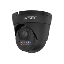 IVSEC TURRET IP CAMERA 8MP 2.8MM - 12MM MOTORISED LENS 25 FPS POE IP66 ADV DET BLACK - Deltone Solutions