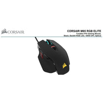 Corsair M65 RGB ELITE Tunable FPS Gaming Mouse Black, 18000 DPI, Optical, iCUE Software. - Deltone Solutions